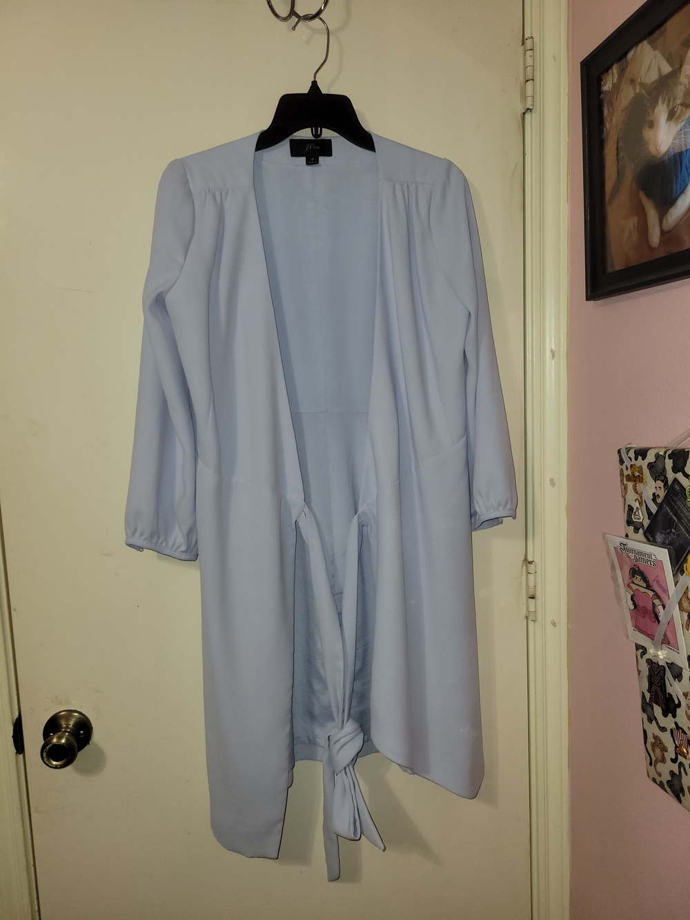 J. Crew Pale Blue Tie-Front Women's Robe Dress